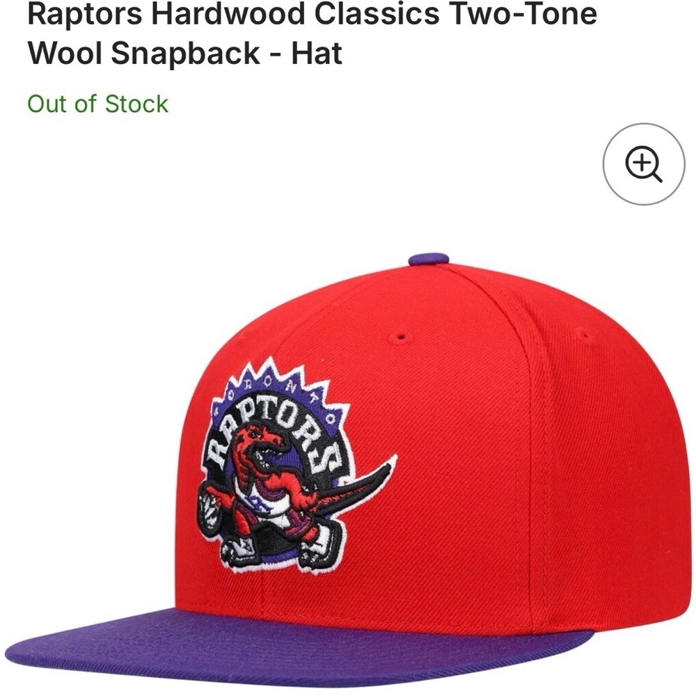 Men’s Mitchell & Ness Red/Purple Toronto Raptors Classic Wool SnapBack Hat/Cap